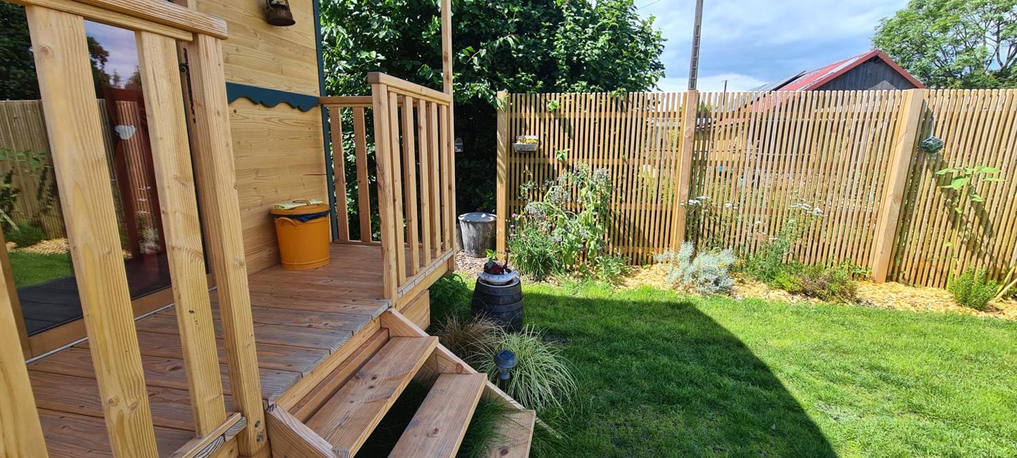Roulotte A La Ferme Buissonniere Villa La Lande-de-Louge Luaran gambar